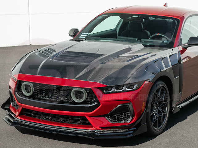 2024-UP FORD MUSTANG ECOBOOST & GT | GTV STYLE FRONT UPPER GRILLE LED AIR INTAKES